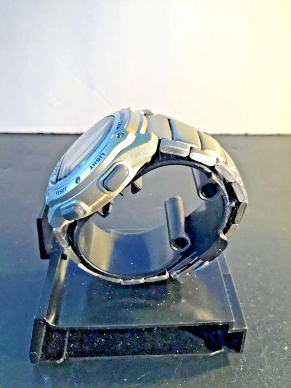 Casio Illuminator WR 100M – Model W‑756 – Stainless Steel Band==WORKS WELL==
